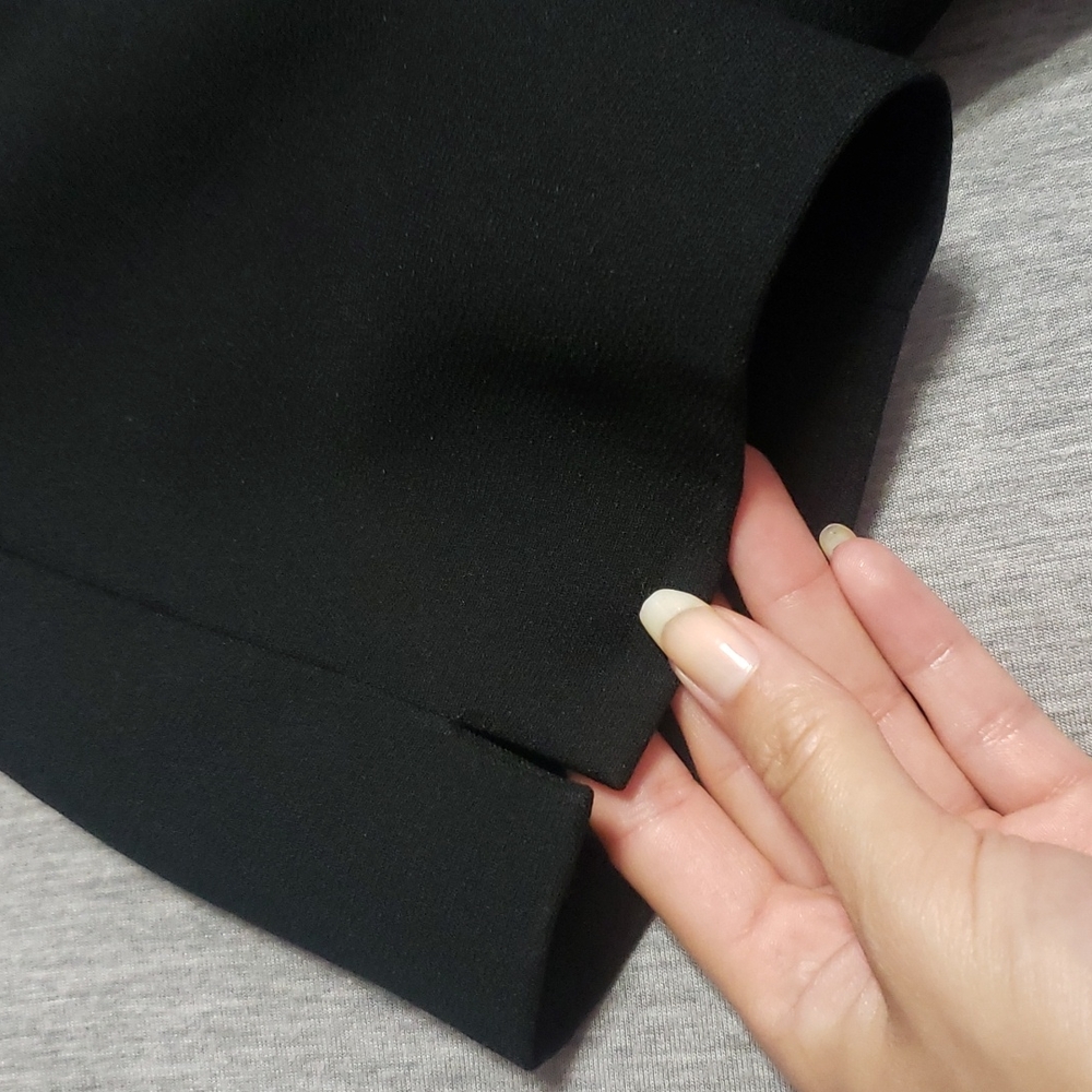 Vintage KASPER Ladies Formal Black Button Up Short Sleeved Fitted Blazer Blouse - Picture 4 of 7